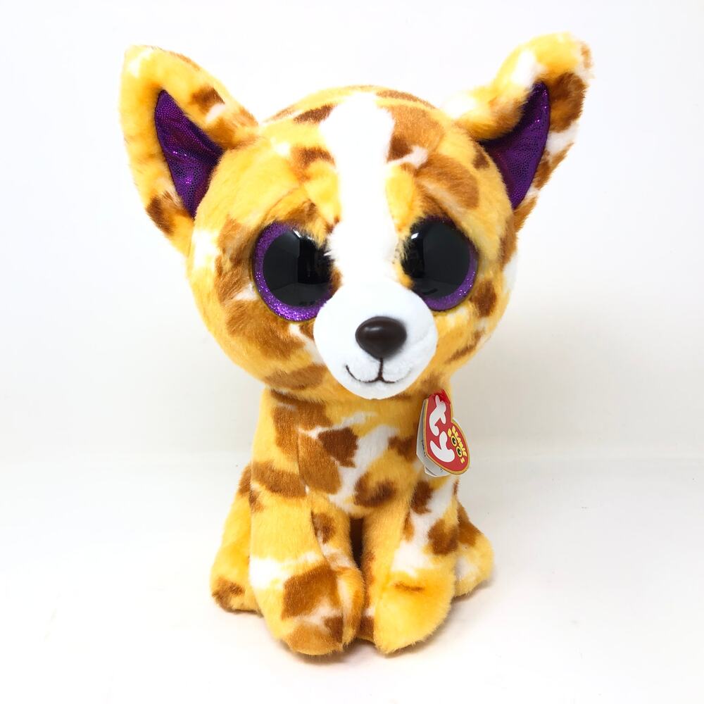 Ty Beanie‎ Boos Pablo Chihuahua Plush Puppy Dog 9" Purple Glitter Eyes Tag